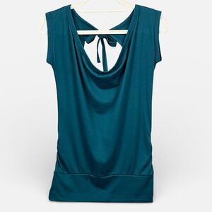 KTRNA Teal Open Back Dance Cover Up Dress Adult Small